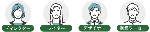 ディレクター、ライター、デザイナー、副業ワーカー